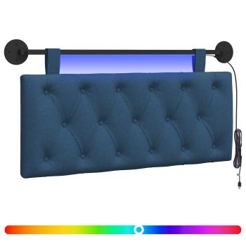 Hängendes Kopfteil Mit LED Licht Blau Stoff