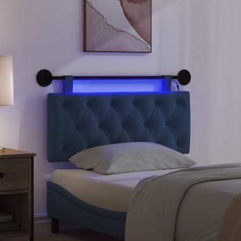 Hängendes Kopfteil Mit LED Licht Blau Stoff