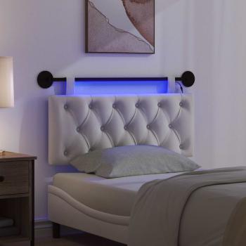 Hängendes Kopfteil Mit LED Licht Creme Samt