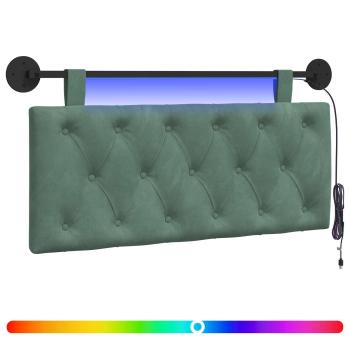 Hängendes Kopfteil Mit LED Licht Meergrün Samt