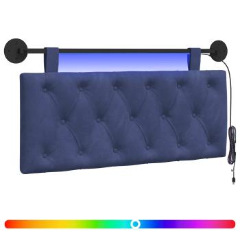 Hängendes Kopfteil Mit LED Licht Polizeiblau Samt