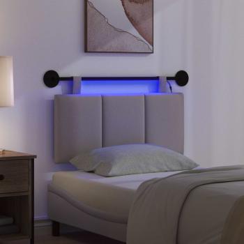 Hängendes Kopfteil Mit LED Licht Taupe Stoff