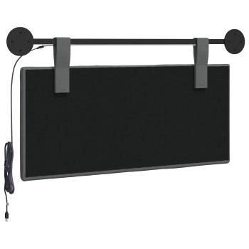 Hängendes Kopfteil Mit LED Licht Dunkelgrau Stoff
