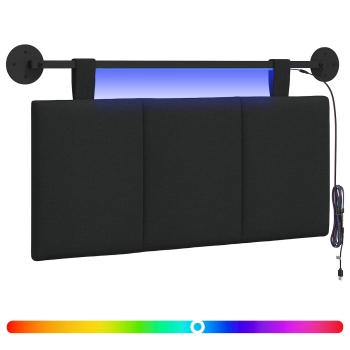 Hängendes Kopfteil Mit LED Licht Schwarz Stoff