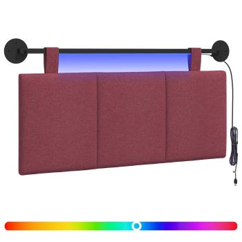 Hängendes Kopfteil Mit LED Licht Weinrot Stoff
