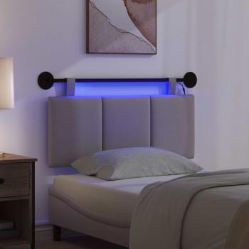 Hängendes Kopfteil Mit LED Licht Taupe Stoff