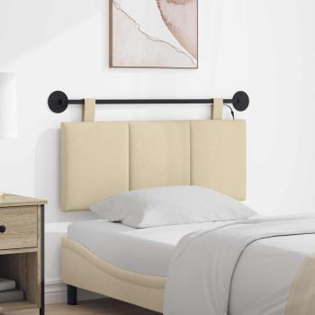 ARDEBO.de - Hängendes Kopfteil Mit LED Licht Creme Stoff