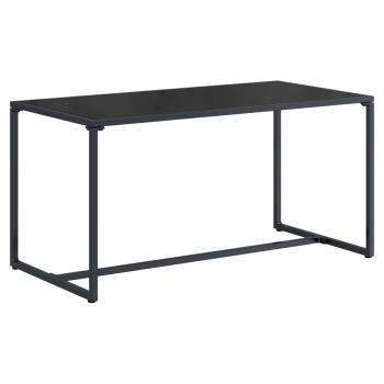 Gartensofa-set 4 stk. Schwarz und Anthrazit Stahl