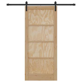 Schiebetür 86 x 198,5 cm Massives Kiefernholz