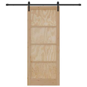 Schiebetür 86 x 211 cm Massives Kiefernholz