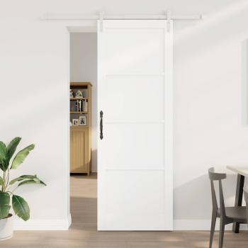 ARDEBO.de - Schiebetür 83 x 232 cm Massives Kiefernholz Weiß