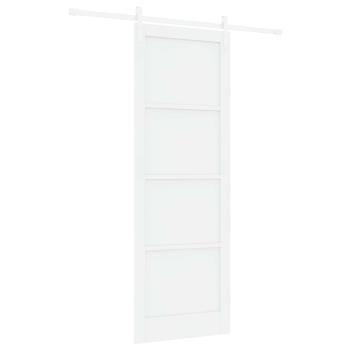 Schiebetür 83 x 232 cm Massives Kiefernholz Weiß