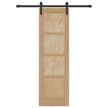 Schiebetür Natur 61 x 198,5 cm Massives Kiefernholz