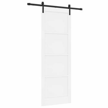 Schiebetür Weiß 83 x 232 cm Massives Kiefernholz
