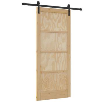 Schiebetür Natur 86 x 198,5 cm Massives Kiefernholz