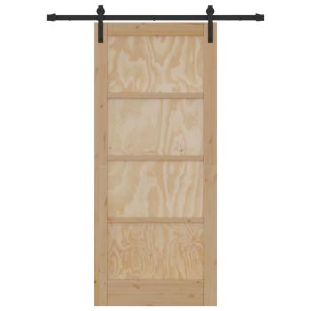Schiebetür Natur 86 x 198,5 cm Massives Kiefernholz