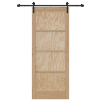 Schiebetür Natur 86 x 211 cm Massives Kiefernholz