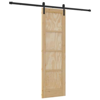 Schiebetür Natur 61 x 198,5 cm Massives Kiefernholz