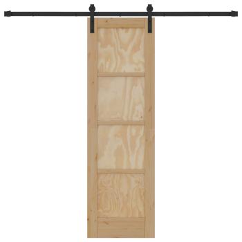 Schiebetür Natur 61 x 198,5 cm Massives Kiefernholz