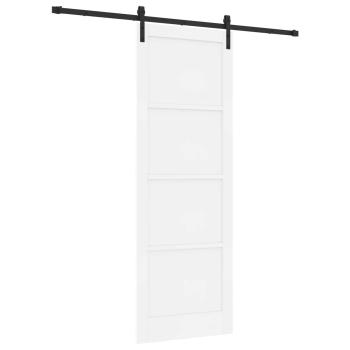 Schiebetür Weiß 83 x 232 cm Massives Kiefernholz