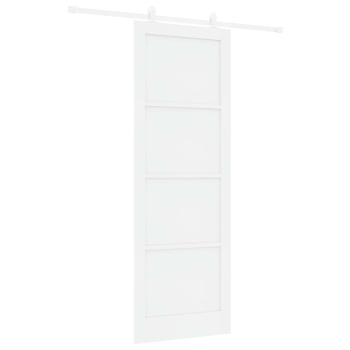 Schiebetür Weiß 83 x 232 cm Massives Kiefernholz
