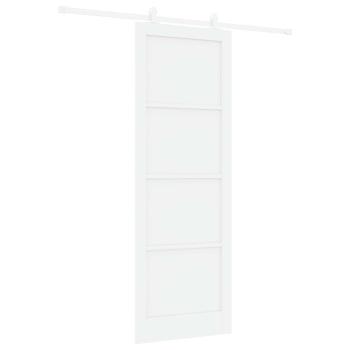 Schiebetür Weiß 83 x 232 cm Massives Kiefernholz
