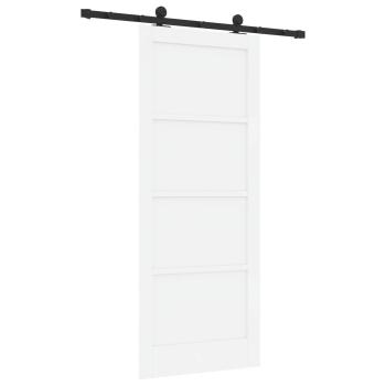 Schiebetür ORKDAL Weiß 83 x 202 cm Massives Kiefernholz