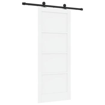 Schiebetür ORKDAL Weiß 83 x 202 cm Massives Kiefernholz