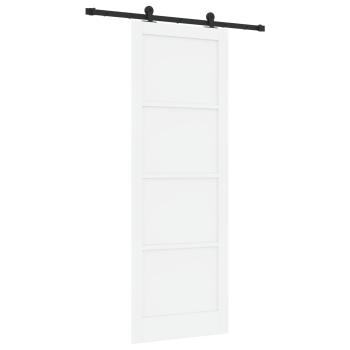 Schiebetür ORKDAL 83 x 232 cm Massives Kiefernholz Weiß