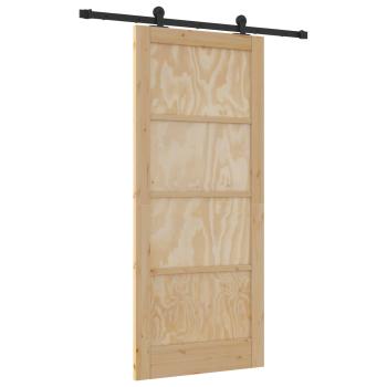Schiebetür ORKDAL 86 x 198,5 cm Massives Kiefernholz Natur