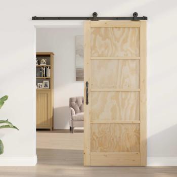 Schiebetür ORKDAL 86 x 198,5 cm Massives Kiefernholz Natur