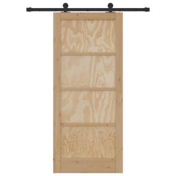Schiebetür ORKDAL 86 x 198,5 cm Massives Kiefernholz Natur