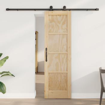 ARDEBO.de - Schiebetür ORKDAL 61 x 198,5 cm Massives Kiefernholz Natur