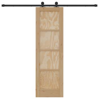 Schiebetür ORKDAL 61 x 198,5 cm Massives Kiefernholz Natur