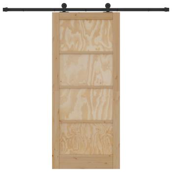 Schiebetür ORKDAL 86 x 198,5 cm Massives Kiefernholz Natur