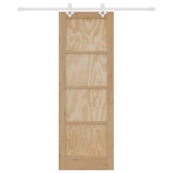 Schiebetür Natürlich und Weiß 73,5 x 211 cm