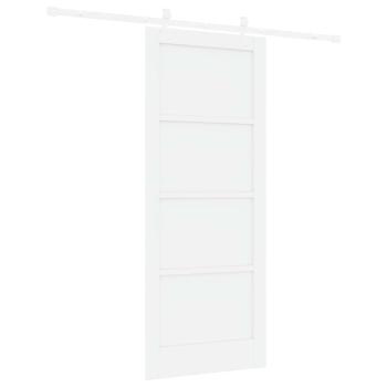 Schiebetür Weiß 83 x 202 cm Massives Kiefernholz