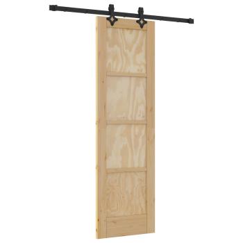 Schiebetür ORKDAL 61 x 198,5 cm Massives Kiefernholz Natur