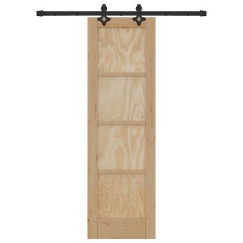 Schiebetür ORKDAL 61 x 198,5 cm Massives Kiefernholz Natur