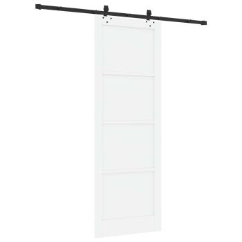 Schiebetür ORKDAL Weiß 83 x 232 cm Massives Kiefernholz