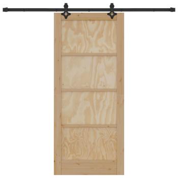 Schiebetür ORKDAL 86 x 198,5 cm Massives Kiefernholz Natur