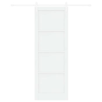 Schiebetür ORKDAL 83 x 232 cm Massives Kiefernholz Weiß