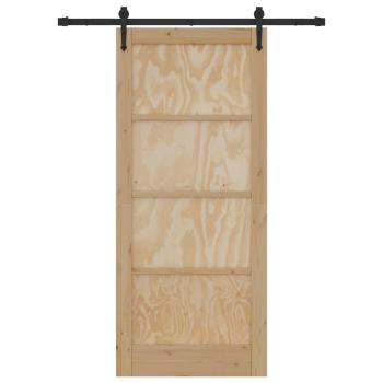 Schiebetür ORKDAL 86 x 198,5 cm Massives Kiefernholz Natur