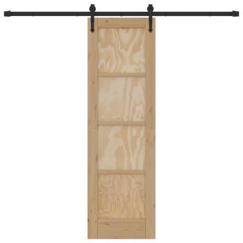 Schiebetür ORKDAL 61 x 198,5 cm Massives Kiefernholz Natur