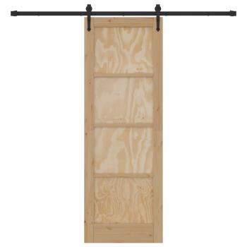 Schiebetür ORKDAL 73,5 x 211 cm Massives Kiefernholz Natur