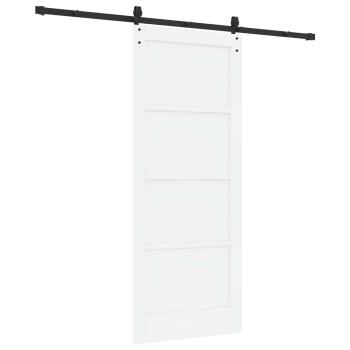 Schiebetür ORKDAL Weiß 83 x 202 cm Massives Kiefernholz