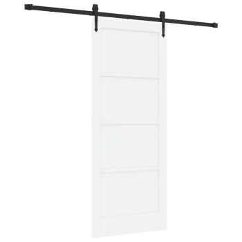 Schiebetür ORKDAL Weiß 83 x 202 cm Massives Kiefernholz