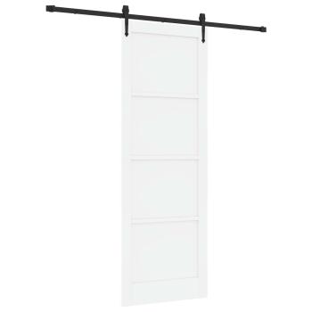 Schiebetür ORKDAL 83 x 232 cm Massives Kiefernholz Weiß