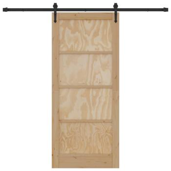 Schiebetür ORKDAL 86 x 198,5 cm Massives Kiefernholz Natur