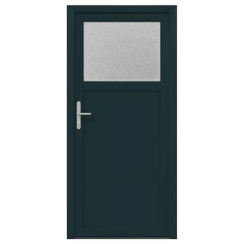 Seiteneingangstür 98 x 198 cm PVC Anthrazit